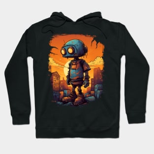 Sad Robot in a Post-Apocalyptic world Hoodie